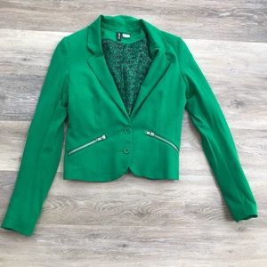 Green H&M fitted blazer